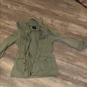 Army green jacket with hood from tilly’s
